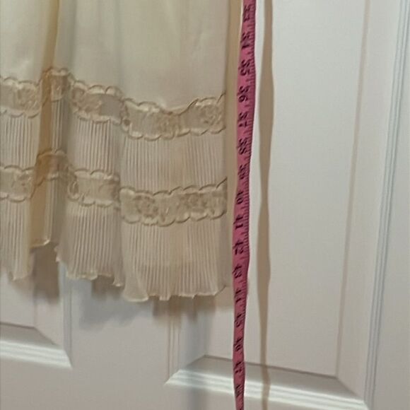 Vintage Nylon Nightgown, aesthetic, Beige, cream, Dress, Slip, Small - Picture 11 of 13